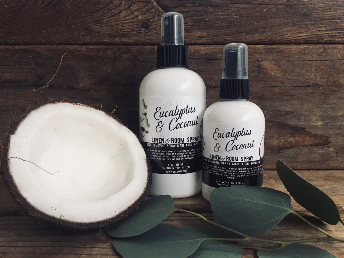 EUCALYPTUS & COCONUT Linen + Room Spray Black Kettle Soap Company