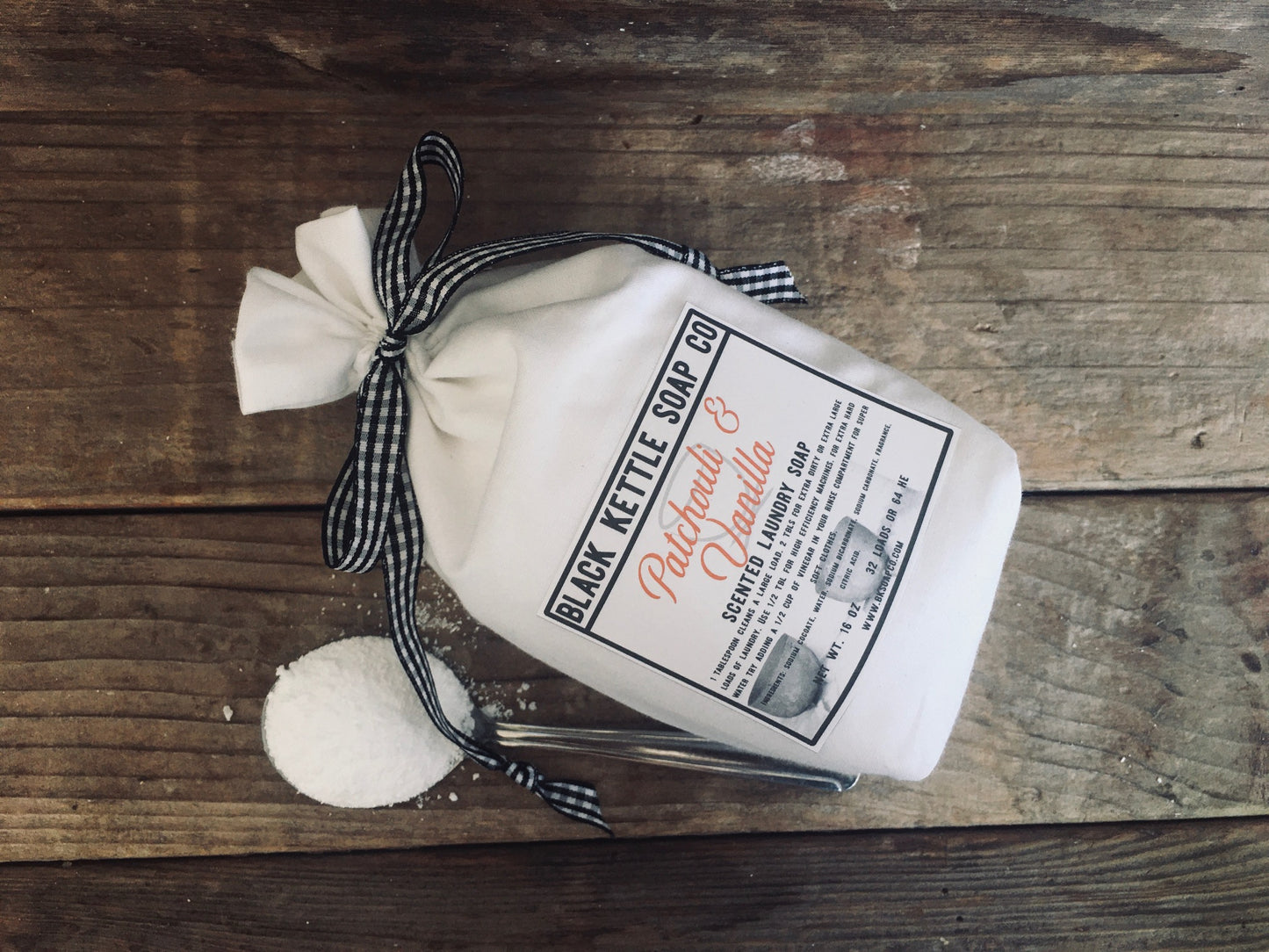 PATCHOULI & VANILLA Laundry Soap Small Cloth Bag