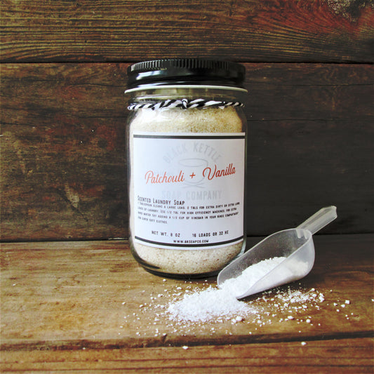 PATCHOULI + VANILLA Mason Jar Laundry Soap