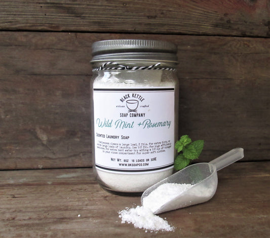 WILD MINT + ROSEMARY Mason Jar Laundry Soap